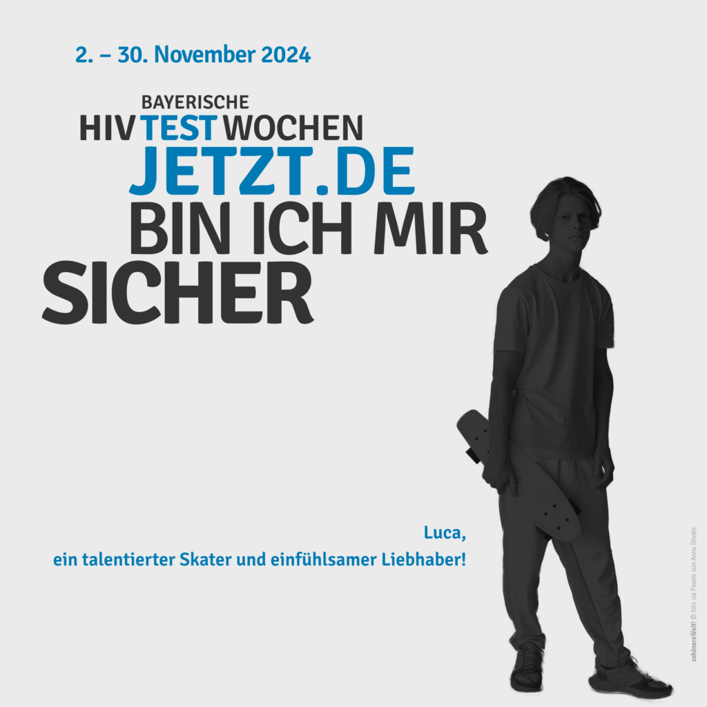 HIV-Testwochen Motiv Luca: Ein talentierter Skater und einfühlsamer Liebhaber!