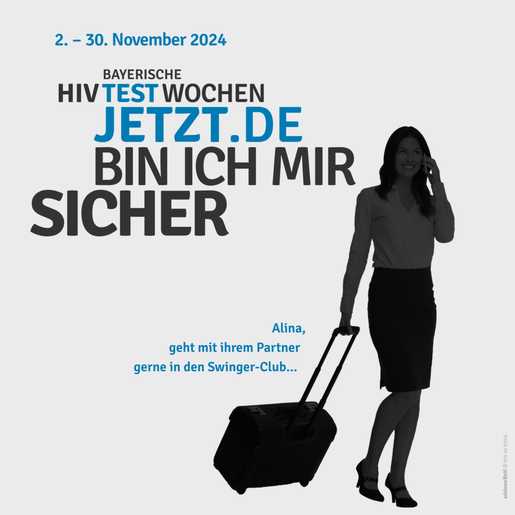 HIV-Testwochen Motiv Alina: Mein Mann und ich sind sexpositiv und gehen ab und zu in einen Swinger-Club oder -Party.